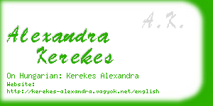 alexandra kerekes business card